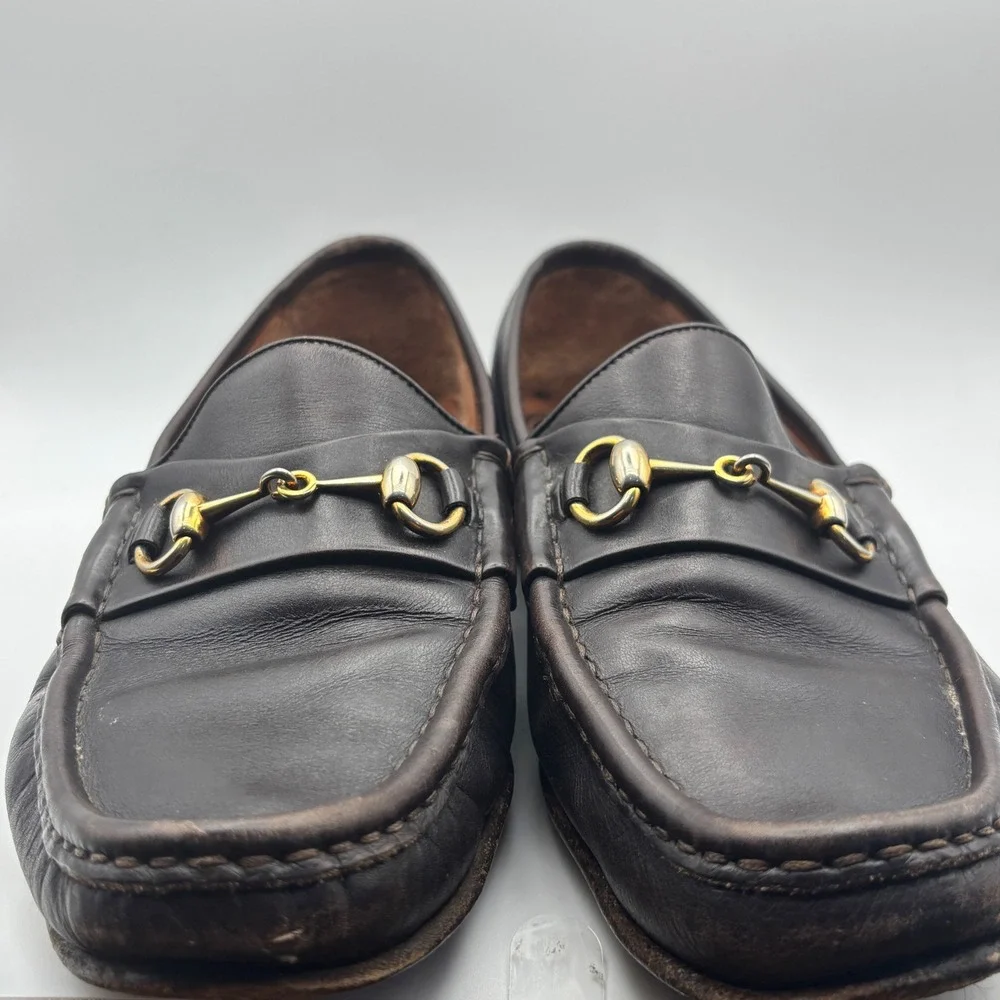 Allen Edmonds Bruzzano 9B Bit Loafers Mens Dark Brown Leather Horsebit Italy